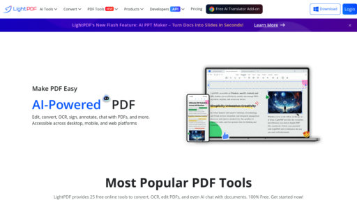 LightPDF - Éditeur PDF intelligent avec conversion rapide et collaboration sécurisée - Logo