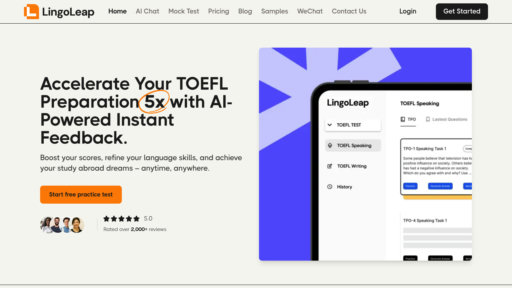 LingoLeap - Preparación inteligente TOEFL IELTS con calificación inmediata y rutas de aprendizaje adaptativas - Logo