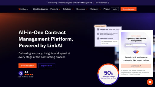 LinkSquares - Solution intelligente de gestion contractuelle pour optimiser les processus - Logo
