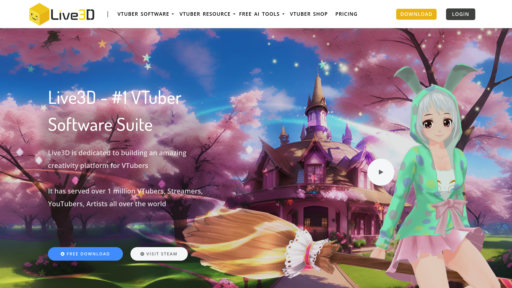 Live3D - Plataforma VTuber profesional con captura de movimiento y streaming - Logo