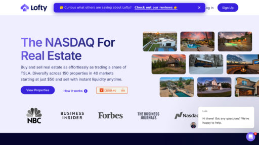 Lofty AI - Plataforma de inversión inmobiliaria inteligente, desde $50 e ingresos por alquiler diarios - Logo