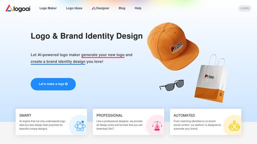 LogoAI - Plataforma de diseño de logos con herramientas de branding y materiales visuales - Logo