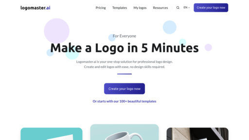 Logomaster.ai - Create professional logos in minutes with instant download and full customization - Logo