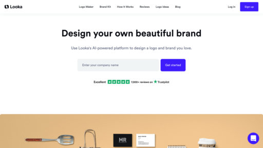 Looka - Create professional logos and complete brand kits automatically in minutes - Logo