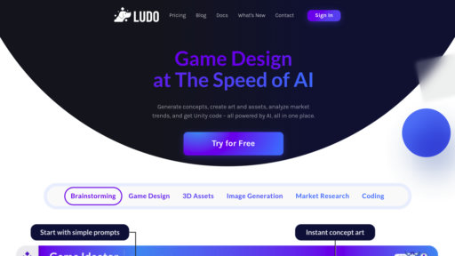 Ludo.ai - Plataforma de desarrollo de juegos con generación de conceptos y creación de assets 3D - Logo