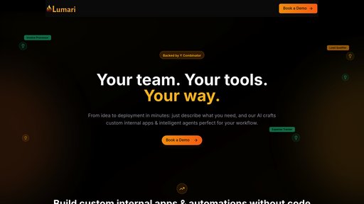 Lumari - Plataforma sin código para crear apps y flujos automatizados - Logo