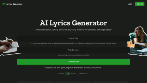 Lyrics Generator - Genera letras de canciones personalizadas para cualquier género - Logo