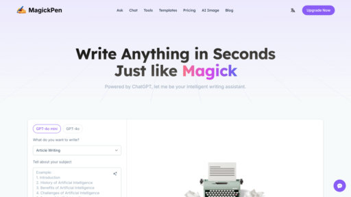 MagickPen - Asistente de escritura inteligente con 90+ plantillas para creación multiplataforma - Logo