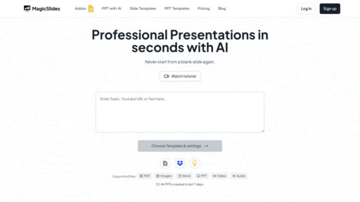 MagicSlides - Outil de présentation intelligent convertissant rapidement texte en diapositives - Logo