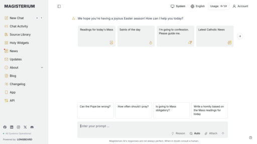 Magisterium AI - 天主教智能研究助手，完整教会文献库与多语言解析 - Logo