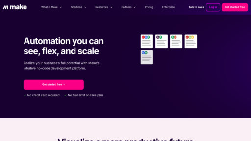 Make - Plataforma de automatización visual para crear flujos de trabajo sin código - Logo