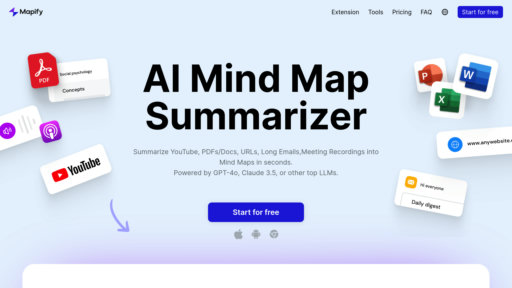 Mapify - Transform documents and videos into interactive mind maps instantly - Logo