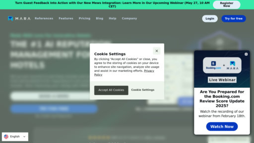 MARA AI - Hotel reputation management platform with intelligent review responses and analytics - Logo