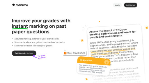 MarkMe AI - GCSE essay evaluation tool with instant scoring and personalized feedback - Logo