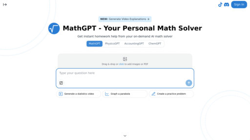 MathGPT - Intelligent math solver with step-by-step solutions and interactive learning - Logo