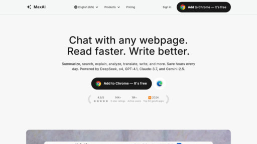 MaxAI.me - AI browser extension for smart summarization, translation and writing optimization - Logo
