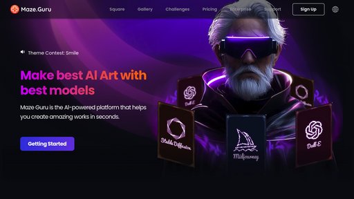 Maze Guru - 智能艺术生成工具，快速创作高清图像与视频 - Logo