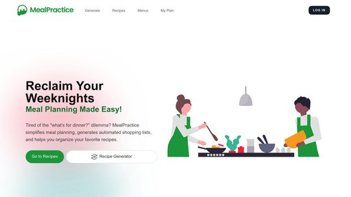 MealPractice - Smart meal planning with personalized recipes and automatic grocery shopping - Logo