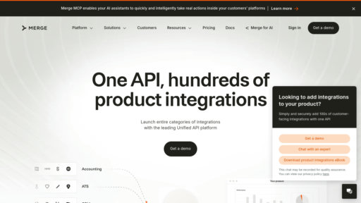 Merge - Plataforma API unificada conectando cientos de aplicaciones - Logo