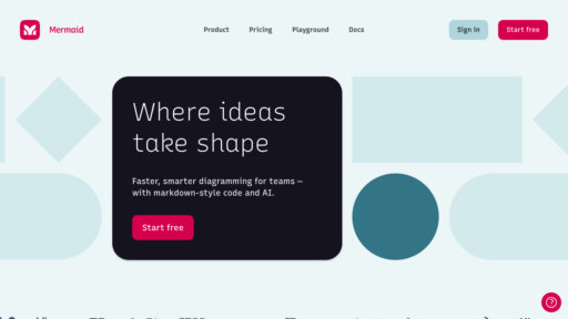 Mermaid Chart - Herramienta de diagramas inteligente - Texto a gráficos visuales con colaboración - Logo