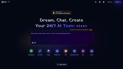 MGX - Plateforme multi-agents créant des applications complètes avec du langage naturel - Logo