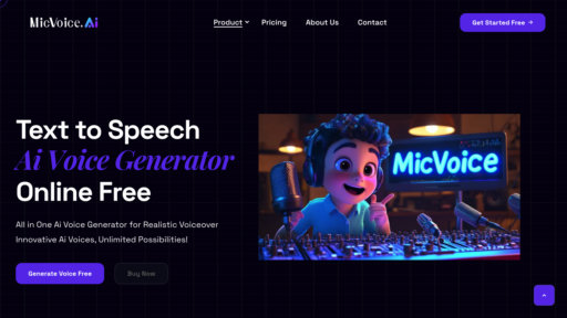 MicVoice AI - Síntesis de voz profesional con 5000+ voces y cambio de voz en tiempo real - Logo