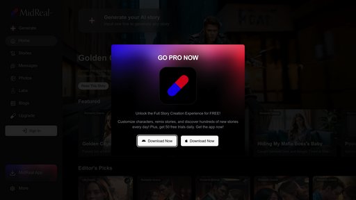 MidReal - Plateforme de narration interactive créant des récits immersifs en temps réel - Logo