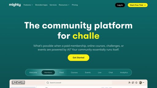 Mighty Networks - Plateforme communautaire avec cours, événements et outils d'adhésion - Logo