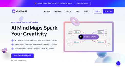 MindMap AI - Plataforma de mapas mentales inteligente con colaboración en tiempo real - Logo