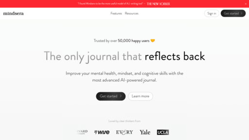 Mindsera - Plataforma de diario inteligente para bienestar mental y desarrollo cognitivo - Logo