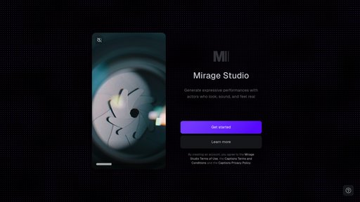 Mirage - Crea videos profesionales con actores virtuales usando texto - Logo