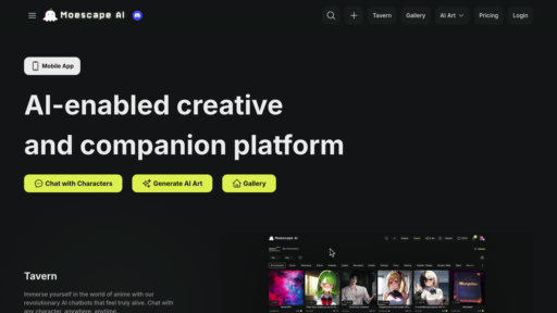 Moescape AI - Conversations avec personnages anime et création artistique avec communauté Mochi - Logo