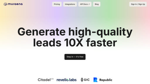 Muraena - Solution B2B de prospection avec 140M+ contacts vérifiés et intégration CRM - Logo