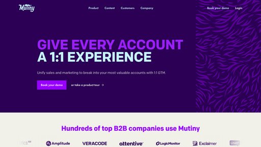 Mutiny - Plateforme B2B créant des sites web personnalisés pour augmenter les ventes - Logo