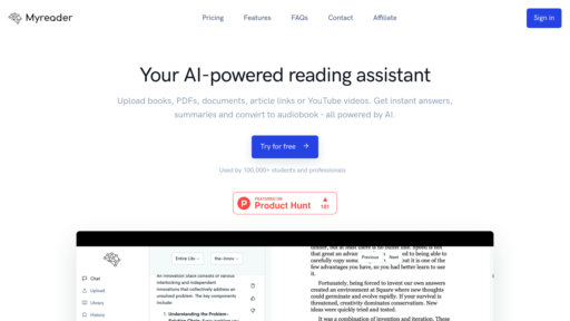 Myreader AI - Asistente lectura inteligente, analiza documentos y convierte a audio - Logo