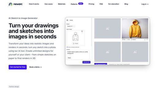 NewArc.ai - Convierte dibujos en imágenes fotorrealistas y modelos 3D al instante - Logo