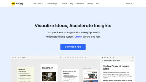 Noteey - 离线可视化笔记，无限画布智能标注知识管理 - Logo