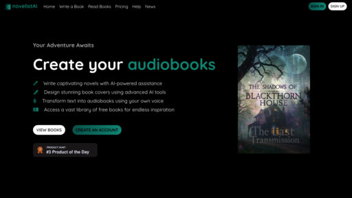 NovelistAI - Creador de historias inteligente - genera novelas y audiolibros - Logo