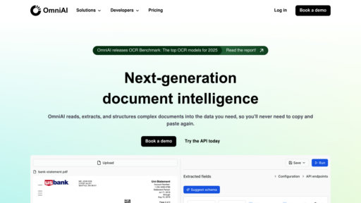 OmniAI - Document intelligence platform - Automatically extract structured data from files - Logo