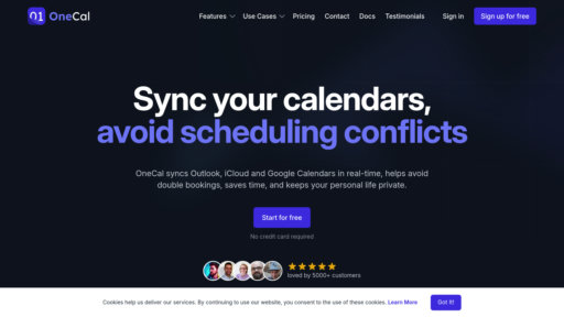 OneCal - 智能日历同步平台，自动防冲突优化日程安排 - Logo