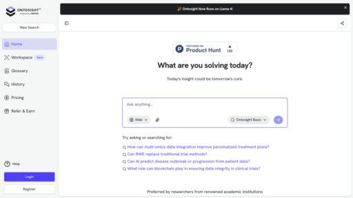 Ontosight.ai - Semantic search platform for 400M+ scientific data points with custom dashboards - Logo