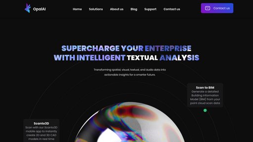 OpalAi - Digitalización espacial con precisión centimétrica, generación automática de modelos BIM - Logo