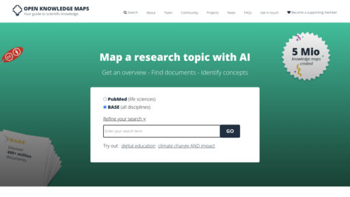 Open Knowledge Maps - Cartes cognitives interactives pour explorer la littérature scientifique - Logo