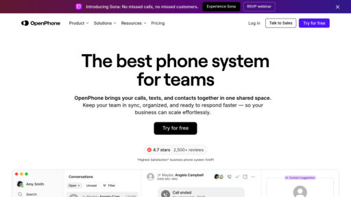 OpenPhone - Téléphone cloud professionnel avec numéros partagés et messagerie - Logo