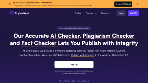 Originality.AI - Outil de détection de contenu IA avec vérification plagiat et faits - Logo