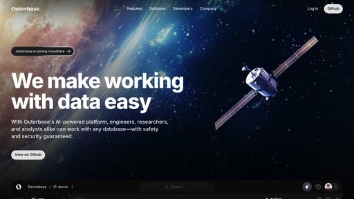 Outerbase - Collaborative data platform with natural language queries and visual analytics - Logo