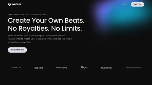 Overtune - Plataforma musical inteligente con creación de ritmos y mezcla - Logo
