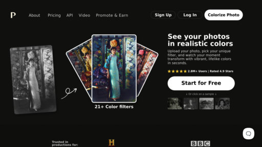 Palette.fm - Outil de colorisation automatique, traitement par lots et personnalisation - Logo