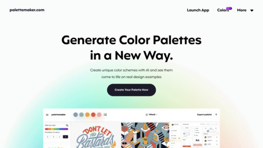 PaletteMaker - Generador de paletas de colores inteligente con vista previa y exportación múltiple - Logo