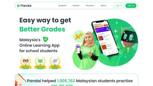 Pandai - Personalized learning platform with smart quizzes and live tutoring - Logo